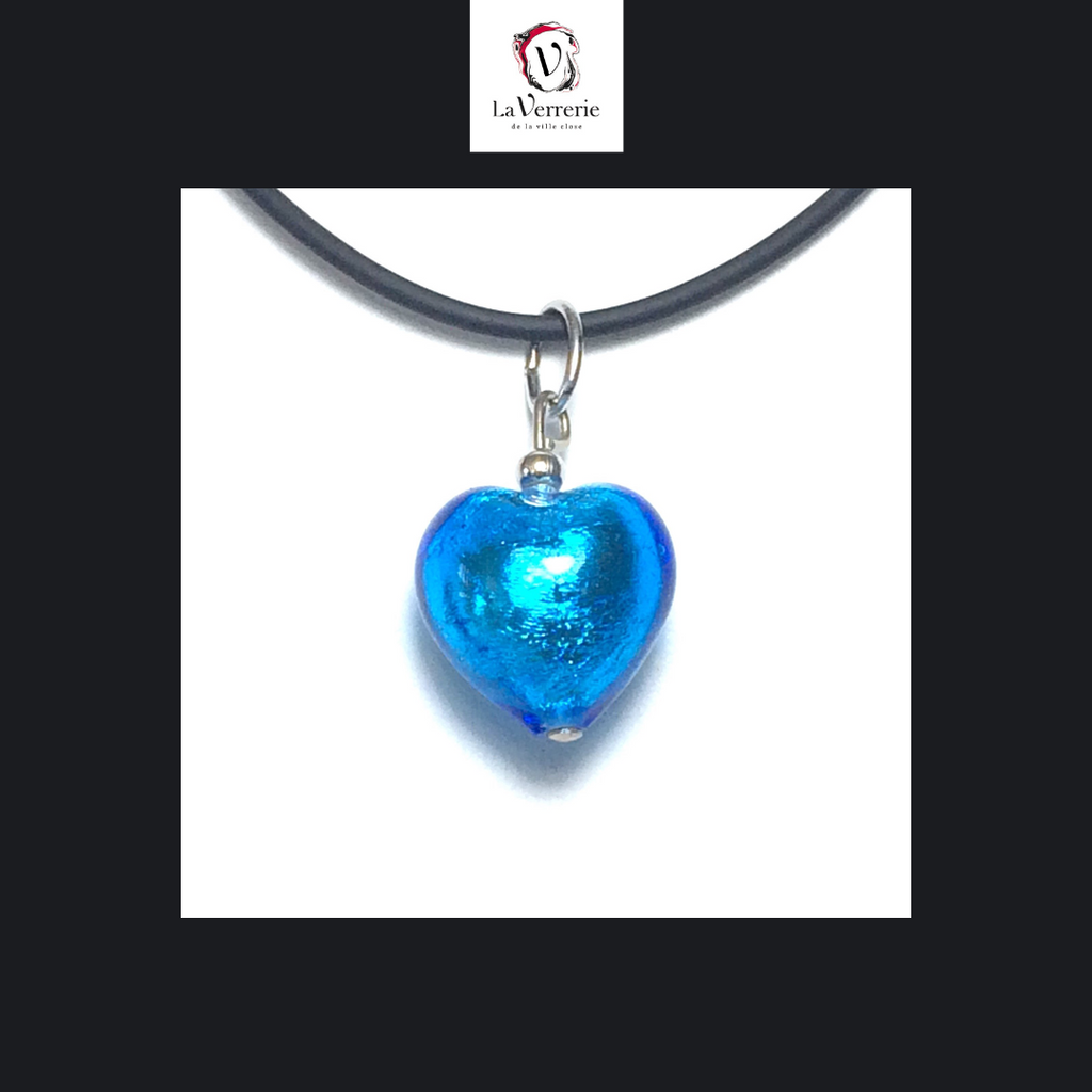 Pendentif Coeur Bleu