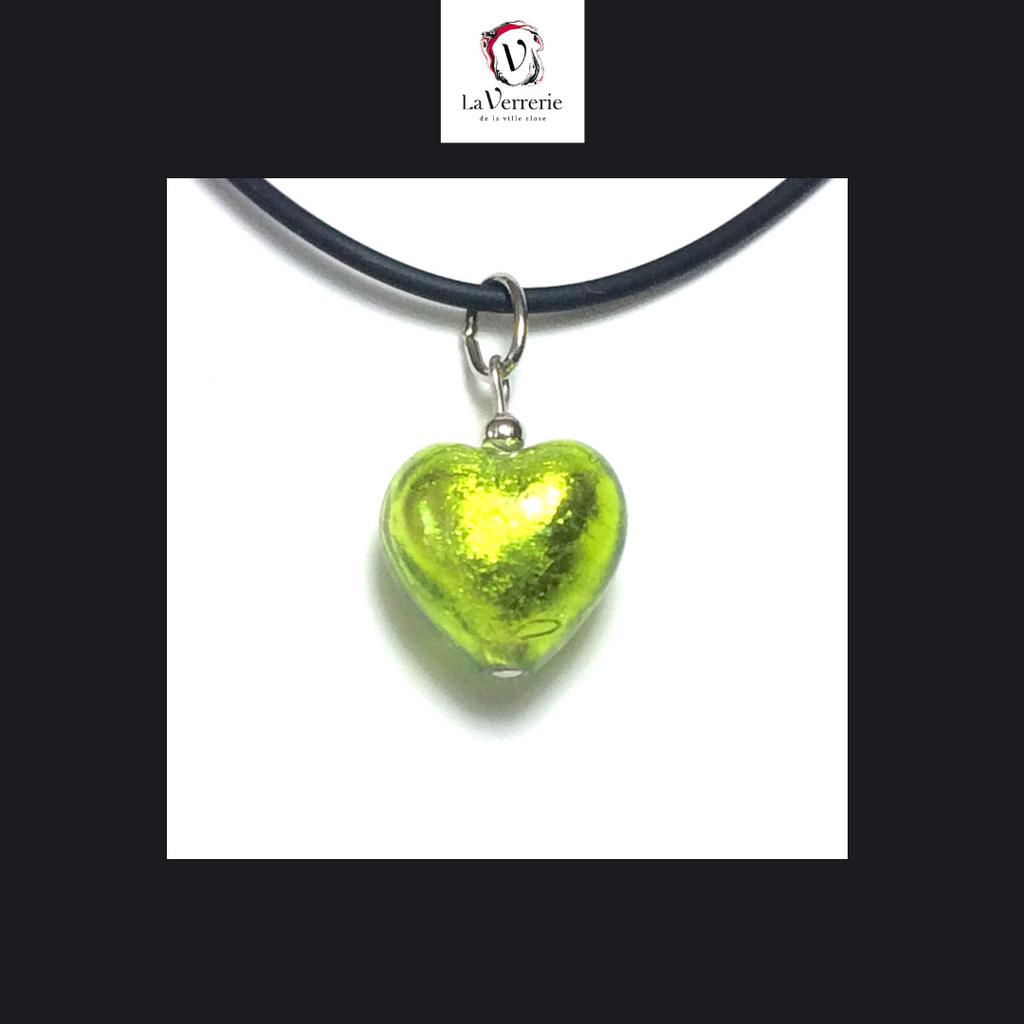 Pendentif Coeur vert
