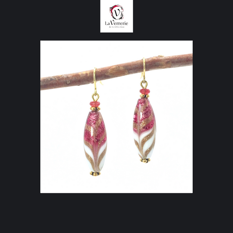 Boucle d'oreilles Rose