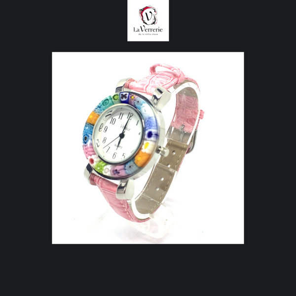 Montre Millefiori Murano - Rose