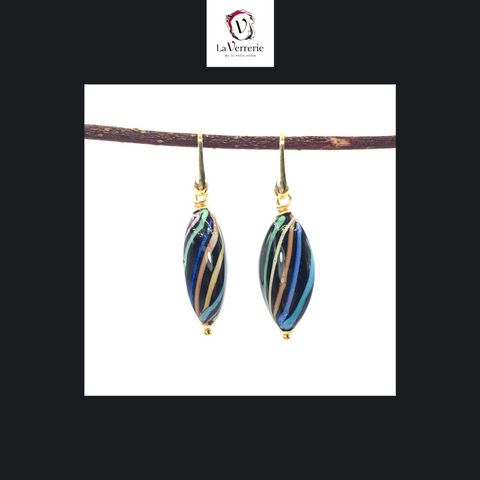 Boucle d'oreilles "Rainbow" - oblongue