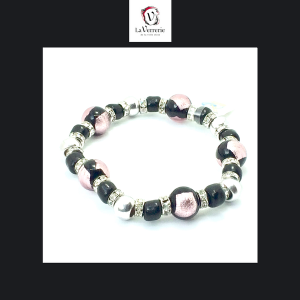 Bracelet élastique rose