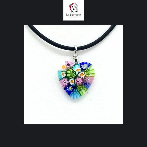 Pendentif Millefiori Mosaico - Coeur