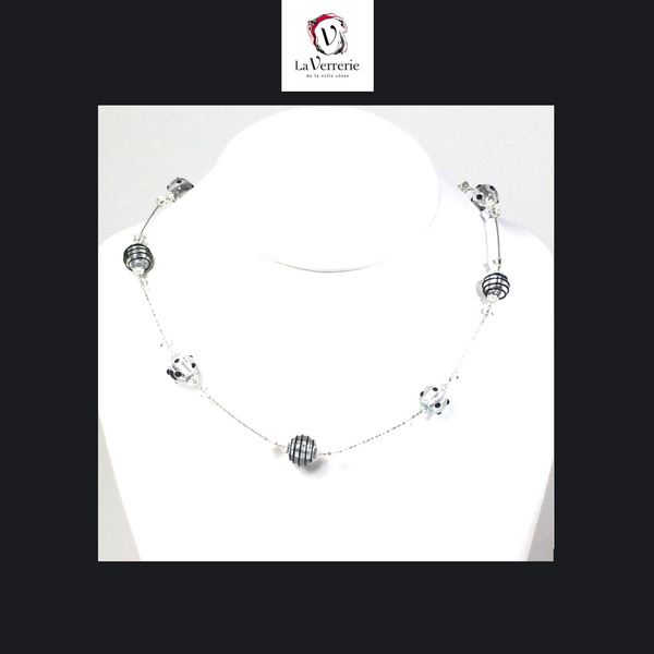 Collier verre de Murano. Collier Mini Jojo. Bijoux Murano.