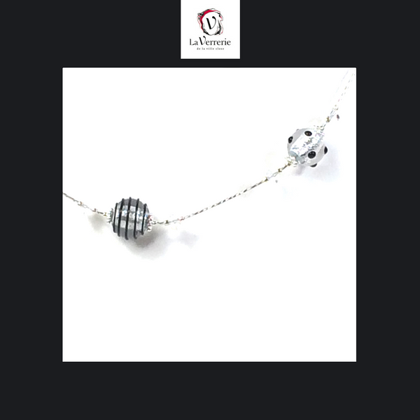 Collier verre de Murano. Collier Mini Jojo. Bijoux Murano.
