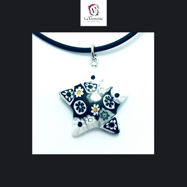 Pendentif Millefiori Mosaico - Etoile