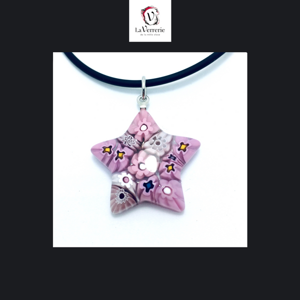 Pendentif Millefiori Mosaico - Etoile