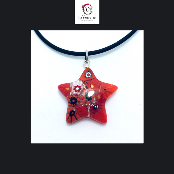 Pendentif Millefiori Mosaico - Etoile
