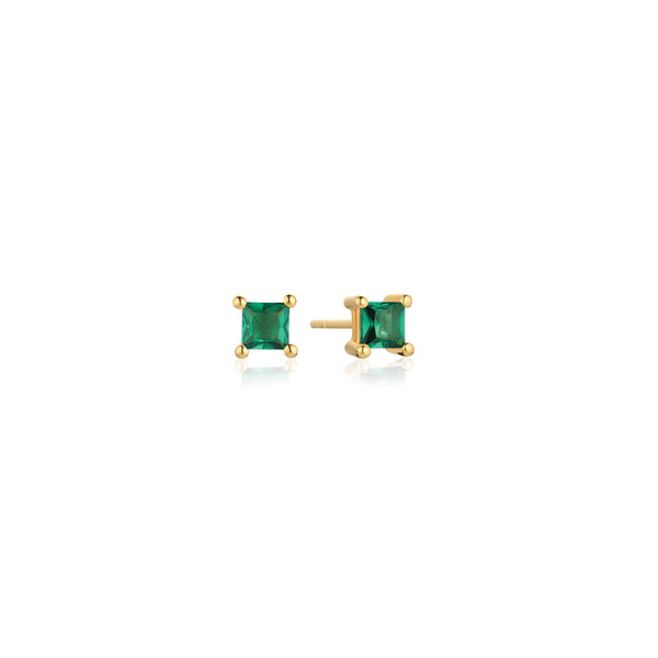 Boucle d'oreilles Ellera Quadrato - SIF JAKOBS - Vert - Or