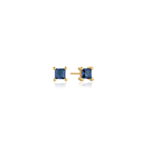 Boucle d'oreilles Ellera Quadrato - SIF JAKOBS - Bleue - Or