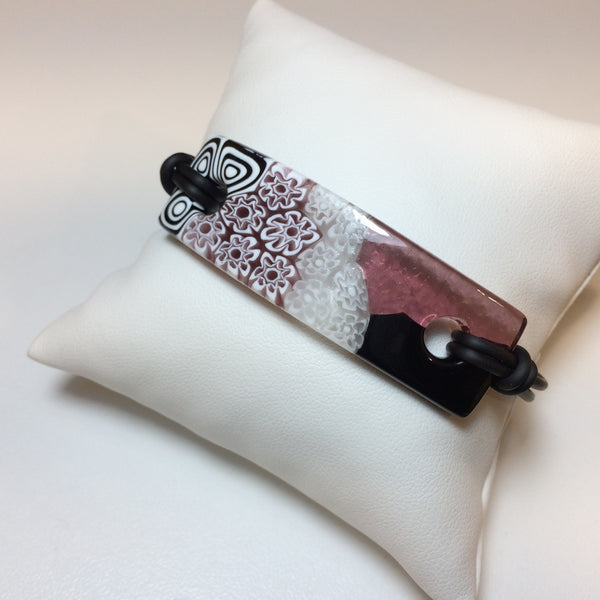 Bracelet Fusion en verre de Murano - Mauve