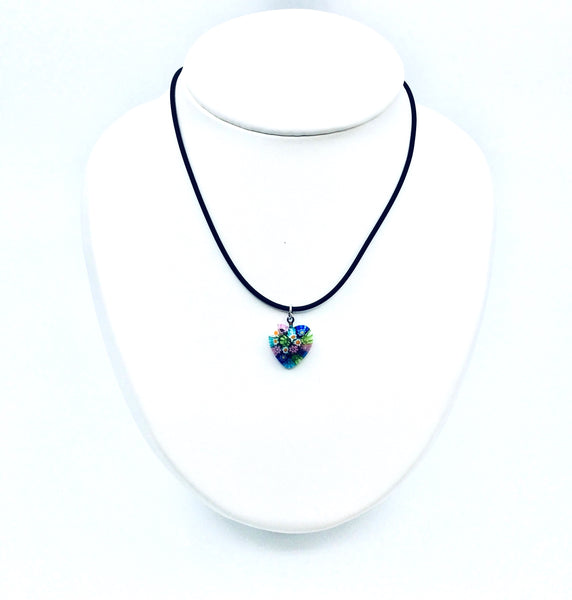 Pendentif Millefiori Mosaico - Coeur