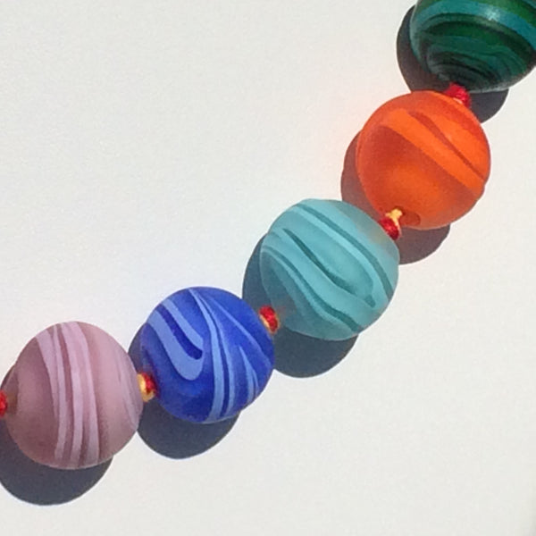 Collier verre de Murano. Collier Arc-en-Ciel. Bijoux Murano. Collier multicolore.