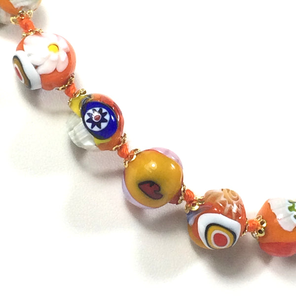 Collier verre de Murano. Collier en Murine.