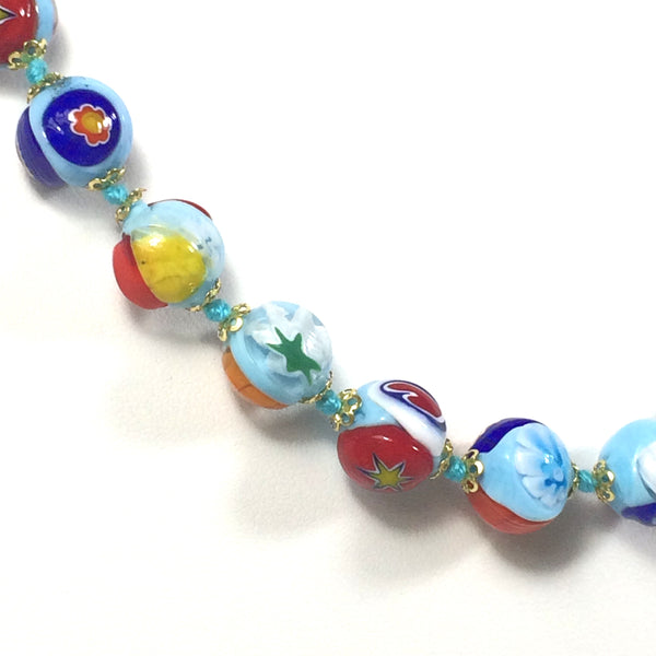 Collier verre de Murano. Collier en Murine.