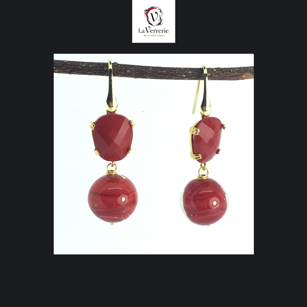 Boucle d'oreilles Murano et Cristal