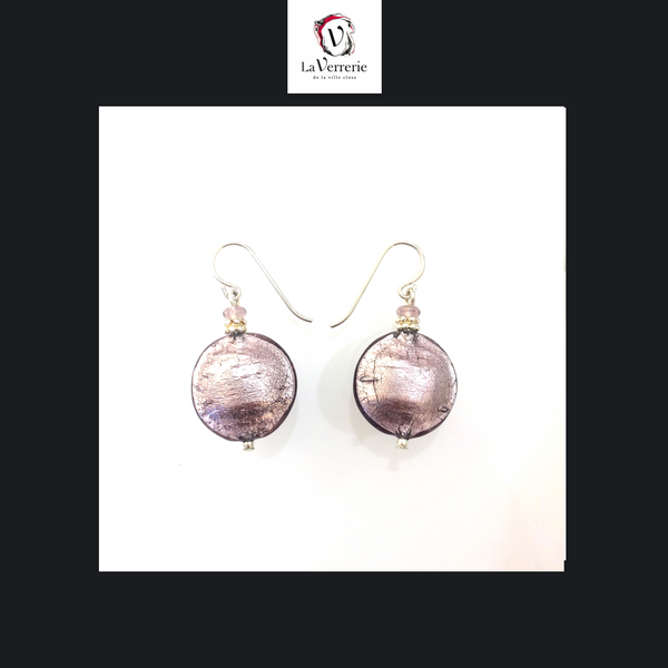 Boucle d'oreilles. Boucle d'oreilles parme. Pastiglia.