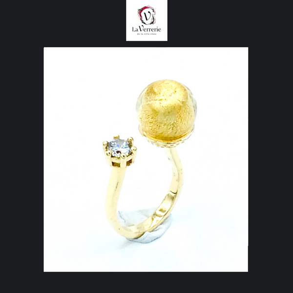 Bague Perle et Zircon