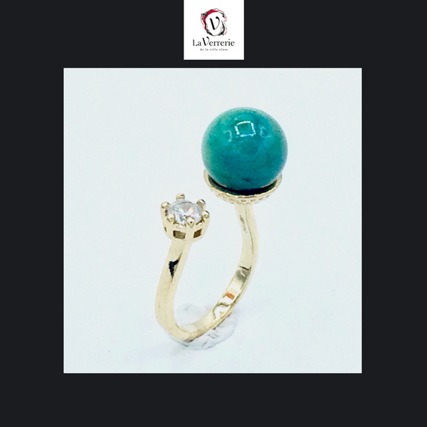 Bague Perle et Zircon