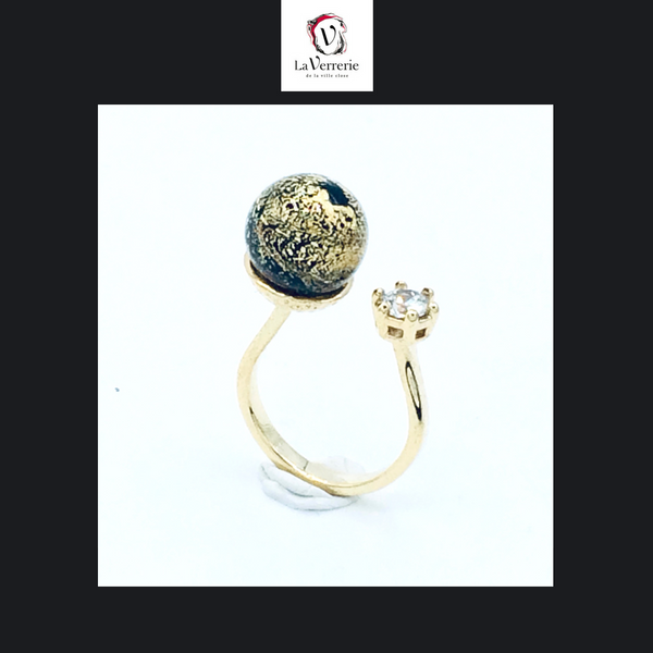 Bague Perle et Zircon