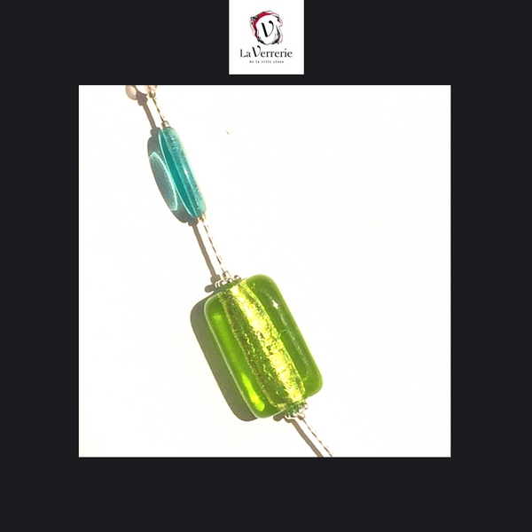 Collier verre de Murano. Collier Stagiomi. Collier multicolore. Bijoux Murano.