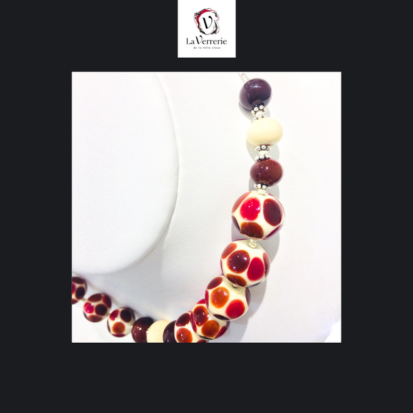 Collier Serena Brun-Rouge