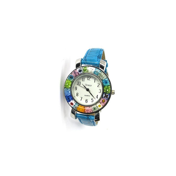 Montre Millefiori. Montre bleue. Montre Millefiori bleue.